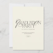 Elegant Modern Minimalist Typography Graduation Kaart (Voorkant)