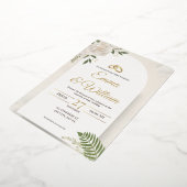 Elegant &Modern Minimalist Wedding Foil Invitation Folie Uitnodiging (Gedraaid)