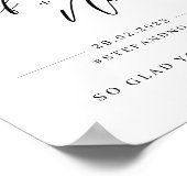 Elegant Modern Minimalist Wedding Welkomstbord Poster (Hoek)