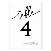 Elegant Modern Minimalistic Table Card Kaart (Achterkant)