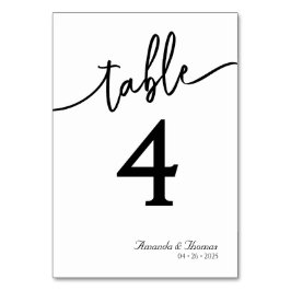 Elegant Modern Minimalistic Table Card Kaart