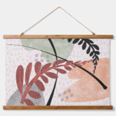 elegant modern , minimalistisch abstract blad gevl hangend wandkleed (Voorkant)