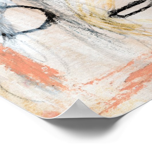 Elegant modern minimalistisch abstract kunst poste poster (Hoek)