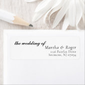 Elegant Modern Minimalistisch Bruiloft Retouradres Etiket (Insitu)