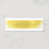 Elegant modern, minimalistisch design Gold Luxury  Mini Visitekaartje (Achterkant)