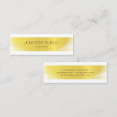 Elegant modern, minimalistisch design Gold Luxury  Mini Visitekaartje (Voorkant / Achterkant)