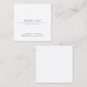 Elegant modern, minimalistisch design met hoge ton vierkante visitekaartje (Voorkant / Achterkant)