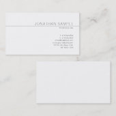 Elegant modern, minimalistisch design met hoge ton visitekaartje (Voorkant / Achterkant)