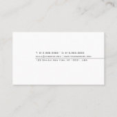 Elegant modern, minimalistisch design met hoge ton visitekaartje (Achterkant)