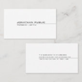 Elegant modern, minimalistisch design met hoge ton visitekaartje (Voorkant / Achterkant)