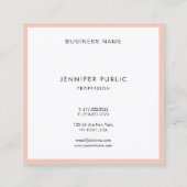 Elegant modern, minimalistisch design Professional Vierkante Visitekaartje (Achterkant)