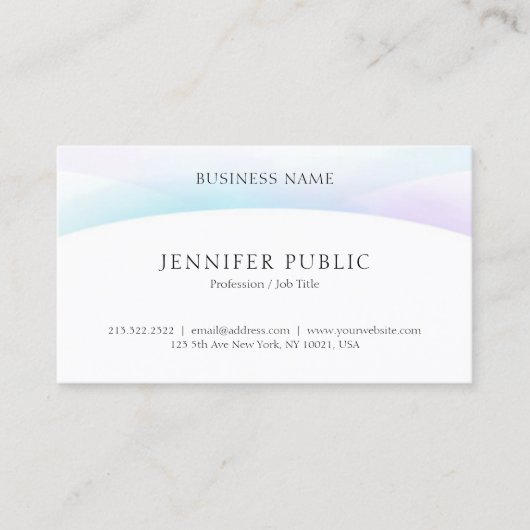 Elegant modern, minimalistisch design Professional Visitekaartje (Voorkant)