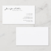 Elegant modern minimalistisch design Schattige Visitekaartje (Voorkant / Achterkant)