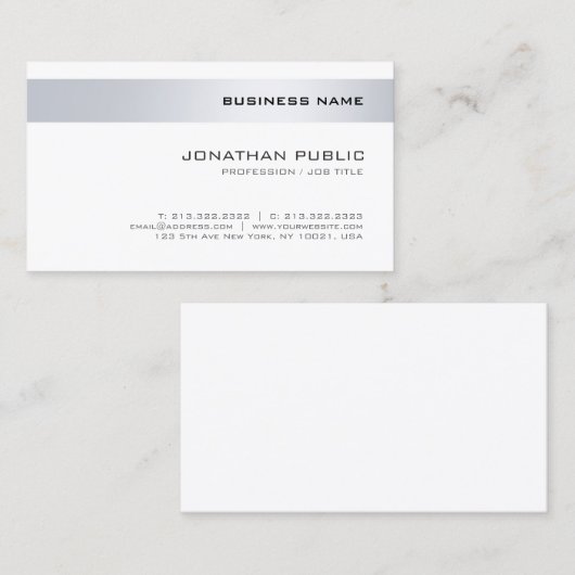 Elegant modern minimalistisch design trendy bedrij visitekaartje (Voorkant / Achterkant)