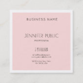 Elegant modern, minimalistisch design, trendy plat vierkante visitekaartje (Voorkant)