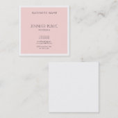 Elegant modern, minimalistisch design, trendy plat vierkante visitekaartje (Voorkant / Achterkant)