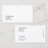 Elegant modern, minimalistisch draagvlak visitekaartje (Voorkant / Achterkant)