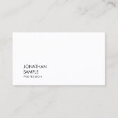 Elegant modern, minimalistisch draagvlak visitekaartje (Voorkant)