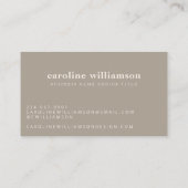 Elegant modern, minimalistisch, eenvoudig uit te l visitekaartje (Achterkant)