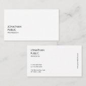Elegant, modern, minimalistisch, eenvoudig visitekaartje (Voorkant / Achterkant)