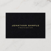 Elegant modern minimalistisch Gold Text Premium Bl Visitekaartje (Voorkant)