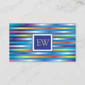 Elegant Modern Minimalistisch Gradiënt Lijnontwerp Visitekaartje (Voorkant)