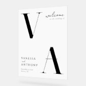 Elegant modern minimalistisch huwelijk acryl bord (Hoek)