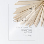 Elegant modern minimalistisch huwelijk acryl uitnodigingen<br><div class="desc">Acryl moderne minimalistische trouwuitnodiging met elegante chique typografie.</div>