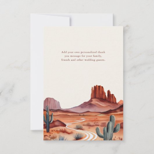 Elegant modern minimalistisch huwelijk bedankkaart (Achterkant)