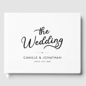 Elegant modern minimalistisch huwelijk gastenboek (Voorkant)