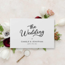 Elegant modern minimalistisch huwelijk