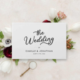 Elegant modern minimalistisch huwelijk gastenboek