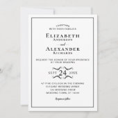 Elegant modern minimalistisch huwelijk kaart (Voorkant)