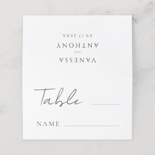 Elegant modern minimalistisch huwelijk plaatskaartje