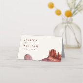 Elegant modern minimalistisch huwelijk plaatskaartje (Achterkant)