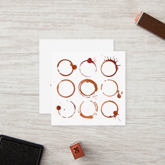 Elegant modern minimalistisch koffiewinkeltje met  klantenkaartje (Voorkant / Achterkant in situ)