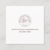 Elegant modern minimalistisch koffiewinkeltje met  klantenkaartje (Achterkant)