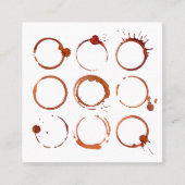 Elegant modern minimalistisch koffiewinkeltje met  klantenkaartje (Voorkant)