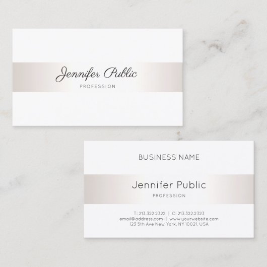 Elegant modern minimalistisch model visitekaartje (Voorkant / Achterkant)