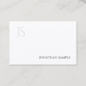 Elegant modern minimalistisch monogram eenvoudig p visitekaartje (Voorkant)