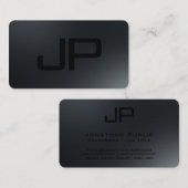 Elegant modern minimalistisch monogram Sjabloon Visitekaartje (Voorkant / Achterkant)