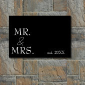 Elegant modern minimalistisch "Mr & Mrs" koppel Deurmat