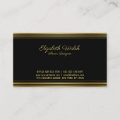 Elegant modern, minimalistisch ontwerp voor getand visitekaartje (Achterkant)