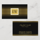 Elegant modern, minimalistisch ontwerp voor getand visitekaartje (Voorkant / Achterkant)