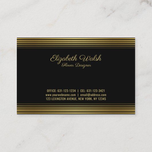 Elegant modern, minimalistisch ontwerp voor getand visitekaartje (Achterkant)