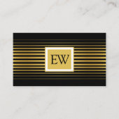 Elegant modern, minimalistisch ontwerp voor getand visitekaartje (Voorkant)