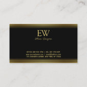 Elegant modern, minimalistisch ontwerp voor goudli visitekaartje (Achterkant)