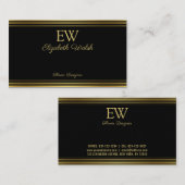 Elegant modern, minimalistisch ontwerp voor goudli visitekaartje (Voorkant / Achterkant)