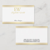 Elegant modern, minimalistisch ontwerp voor goudli visitekaartje (Voorkant / Achterkant)