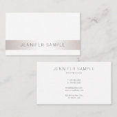 Elegant Modern Minimalistisch Plain Trendy Salon Visitekaartje (Voorkant / Achterkant)